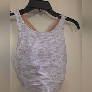 Striped Gray and Pink Tank Top